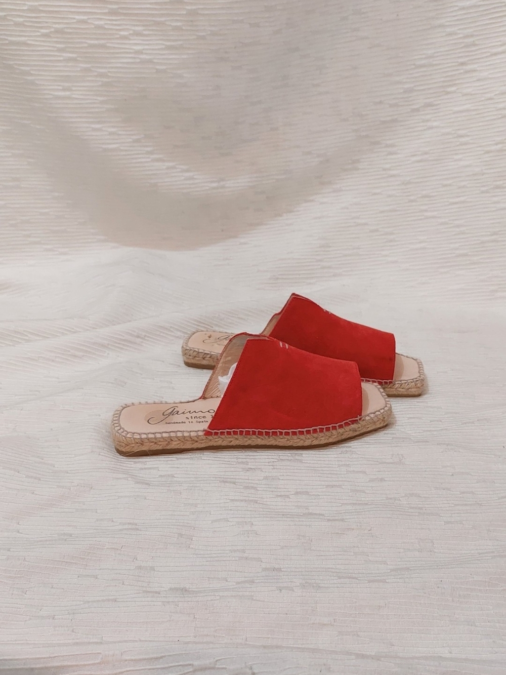 Gaimo Red Suede Open-Toe Slide Mules Women's Size 8 / 39 - Picture 10 of 12